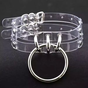 Punk rock Gothic Transparent  Straps Chocker